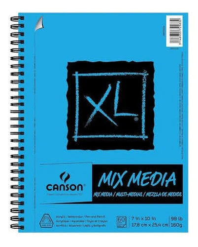 Album Canson Mix Media 60 H 17.8 X 25.4 Cm