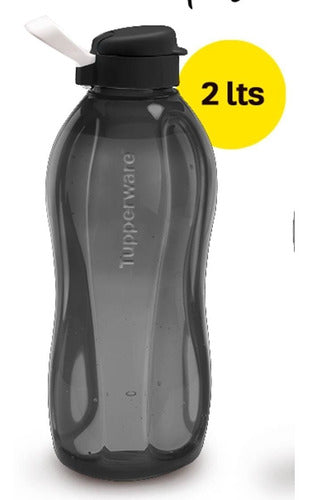 Tupperware Eco Twist Recipiente Botella Agua 2 Litros Negro