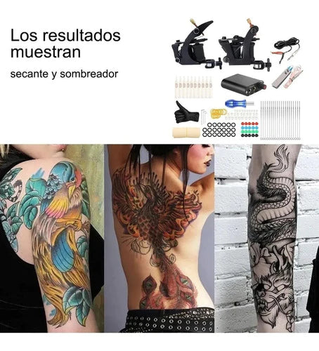 Kit Para Tatuar 2 Máquina Línea Y Sombra