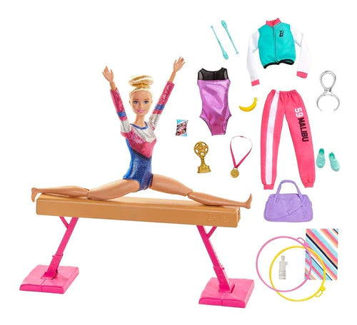 Barbie Gimnasta 2020 Con Barra Y Accesorios 3 Cambios