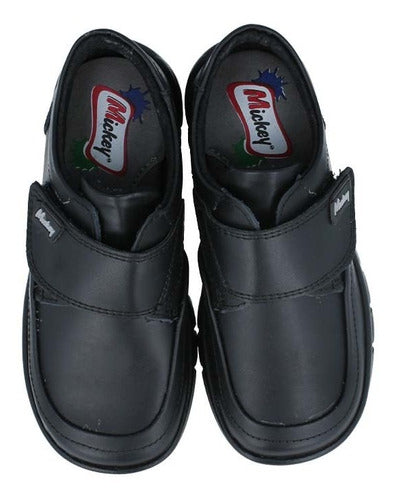 Zapato Escolar Mickey De Piel Negro Talla. (14.5 - 17.0)