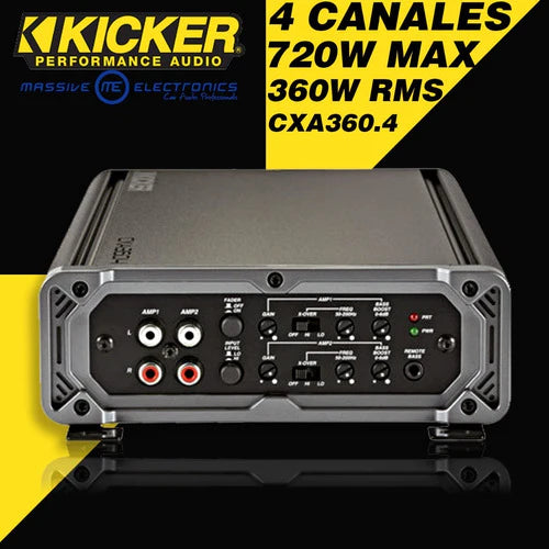 Amplificador Kicker Cxa360.4 720w Max 360w Rms 4 Canales