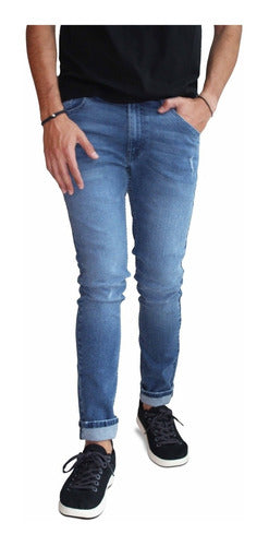 Jeans Para Hombre Slim Skinny - Urbanauta - Cosmic Blue- Msi
