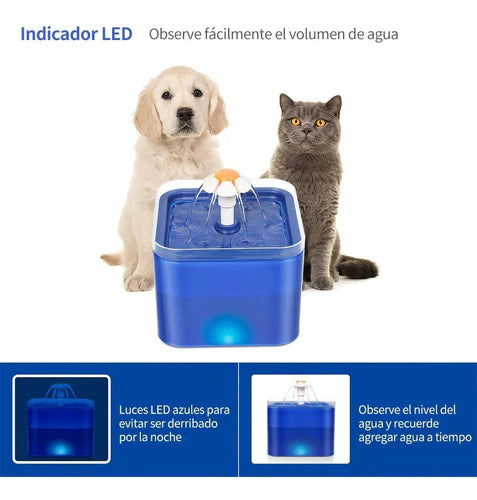 Dispensador De Agua Filtro Para Perro Gato Fuente Mascotas