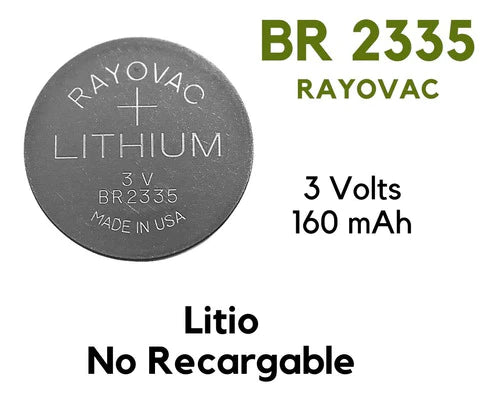 Pila Br2335 3.0 Volts Rayovac Litio 2 Piezas 160 Mah
