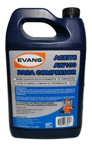 Aceite Mineral Evans Para Compresores De Aire Por Galón