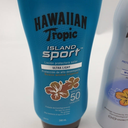Kit Hawaiian Tropic 3 Pack Protector Solar Spray + 2 Cremas