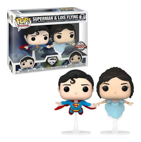 Pop Heroes: Dc - 2pk Superman & Lois Flying