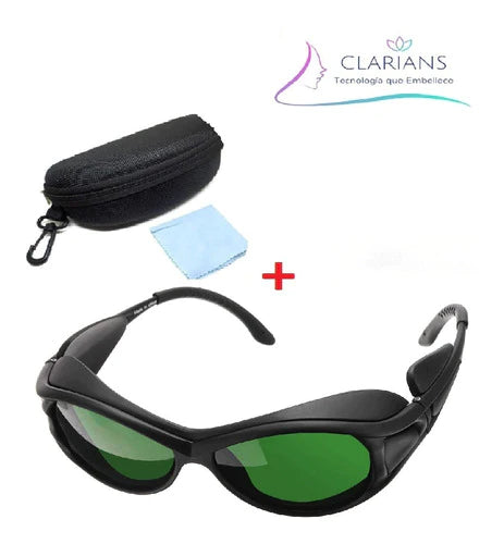 Lentes Gafas Verdes Protección Láser Rojo Ipl + Estuche