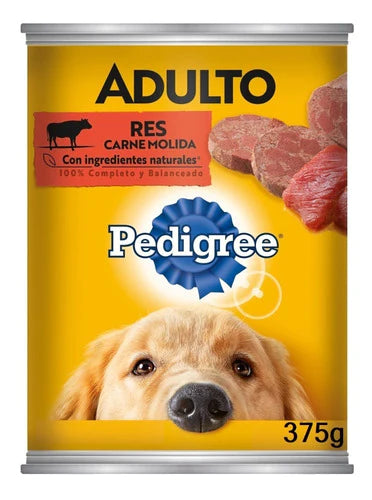 Pedigree Alimento Perros Adultos Res 375 Gr Paquete 24 Latas