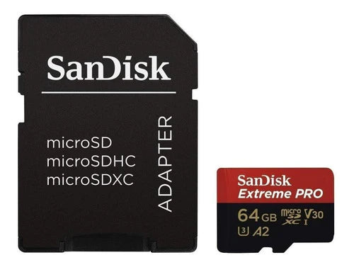 Memoria Micro Sd 64gb Sandisk Extreme Pro Graba 4k Drone