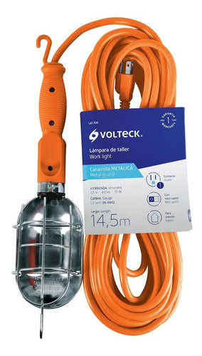 Lámpara De Taller Cable De 14.5 M Metálica Volteck 47261