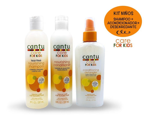 Kit Cantu Niños Shampoo + Acondicionador + Spray Desenredant