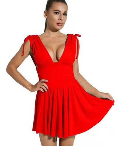 Vestido Sin Mangas Rojo De Mujer