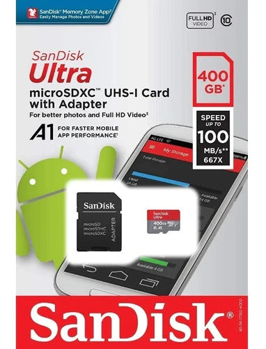 Tarjeta De Memoria Microsd Sandisk Ultra 400gb Sdxc Uhs-i A1