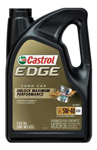 Aceite Castrol Edge 5w40 Europeo A3/b4 Sintético 4.73 Litros