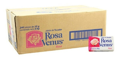 Caja Jabón De Tocador Rosa Venus Rosa De 25 Grs Con 240 Piez