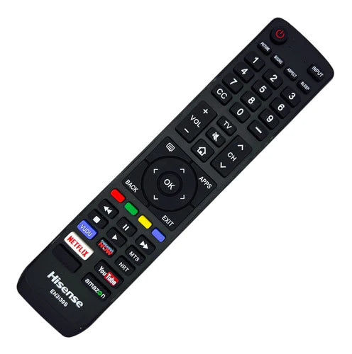 Control Remoto Hisense Smart Tv 4k En3i39h + Funda Y Pila