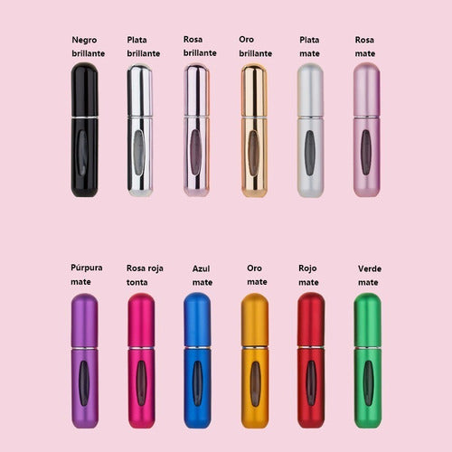 8 Mini Atomizadores De Perfume Con Cápsulas De Viaje Recarga