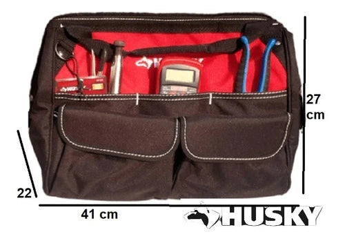 Bolsa Herramientas Husky 14'' Resistente 16 Compartimentos