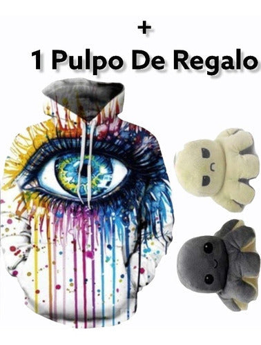 Sudadera 3d + Regalo Pulpo Nuevas