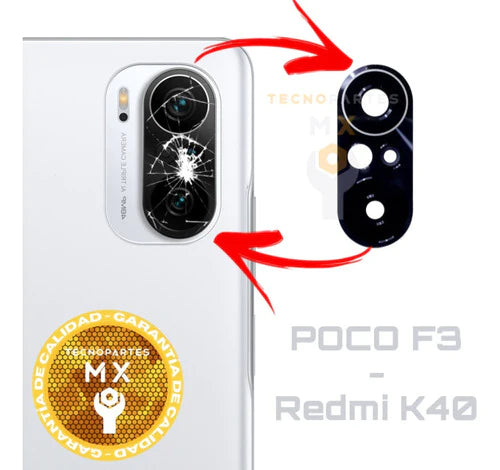 Lente Cristal Refacción De Cámara Xiaomi Poco F3 / Redmi K40