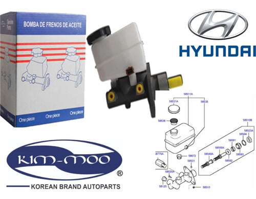 Bomba De Freno Hyundai Atos 1.0l 99-04 Completa Envío Gratis