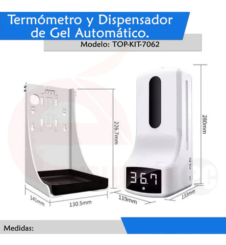 Termometro Dispensador Gel Antibacterial K9 Pro Powerbank V2