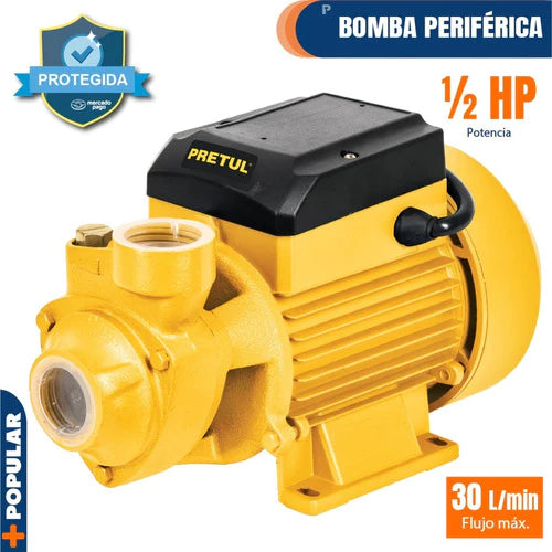 Bomba Eléctrica Periférica Para Agua 1/2 Hp    27019