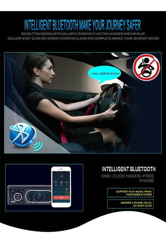 1 Din Auto Estero Auxiliar Bluetooth Usb Fm Reproductor Mp3