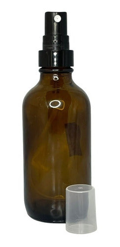 50 Frasco Botella 120 Ml Vidrio Atomizador Spray Ambar