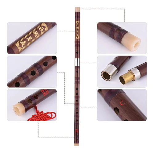 Flauta Dizi Hecha A Mano Tradicional De Bambú Desmontable