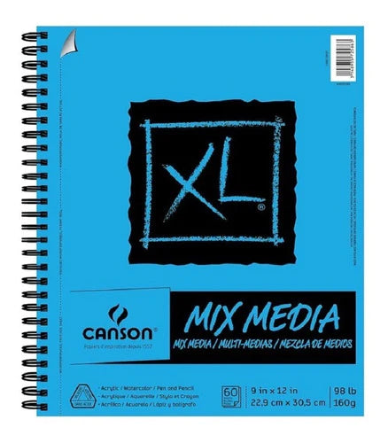 Block Canson Xl Mix Media 60 Hojas De 22.9x30.5 Cm