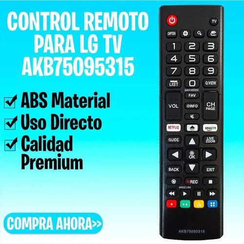 Control Remoto LG Smart Tv Con Netflix Amazon