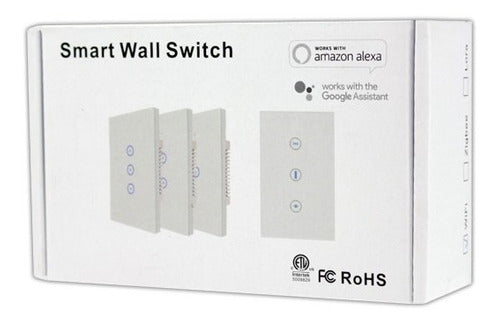Apagador Switch Touch 3 Inteligente Wifi Para Alexa Google