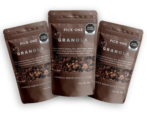 Paquete De 3 Granolas Pick One Sabor Cacao/café