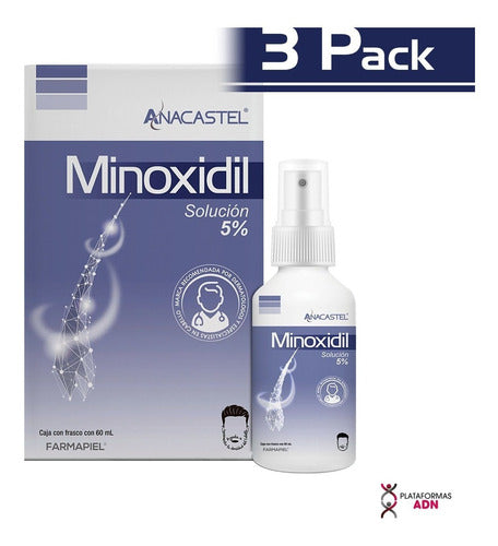 Minoxidil 5% - Anacastel 60ml 3 Pack
