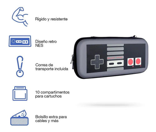 Redlemon Funda Estuche Protector Retro Nintendo Switch Nes