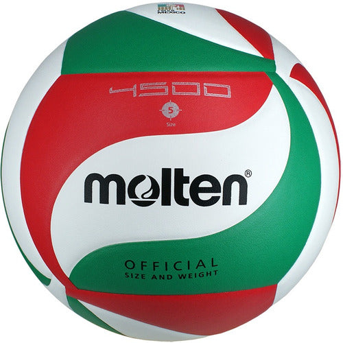 Balon Voleibol Molten 4500 Piel Sintetica Tricolor N.5