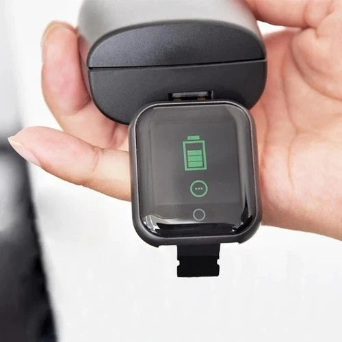 Y68 Reloj Inteligente Smartwatch Sensor Ritmo Cardía Negro