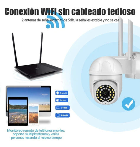 Cámara De Seguridad Wifi Full Hd 1080p Ip66 Con Alarma