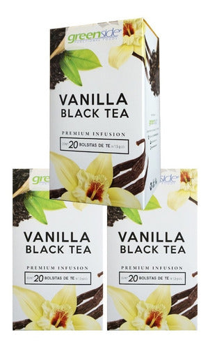 (3 Pzas) Te Vanilla Black Tea (20 Bolsitas) Greenside