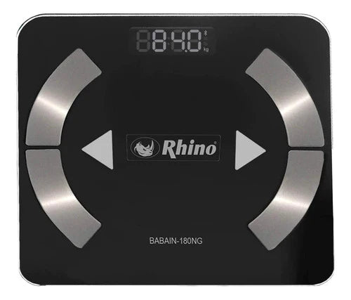 Báscula Digital Rhino Babain-180 Negra, Hasta 180 Kg