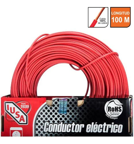 Cable Calibre 10 Thw-ls / Thhw-ls 100 M Rojo Iusa