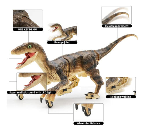 Sm180 Juguete De Dinosaurio De Control Remoto Velociraptor