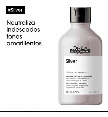 Shampoo Loreal Silver Imagen Nueva Cabellos Blancos 300ml