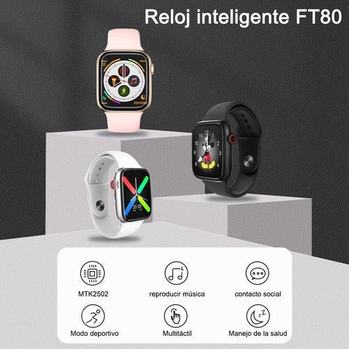 Reloj Inteligente Bluetooth Impermeable Ft80