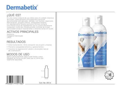 Kit 2 Pediabetic+1 Dermabetix Crema Para Piel Seca Sensible