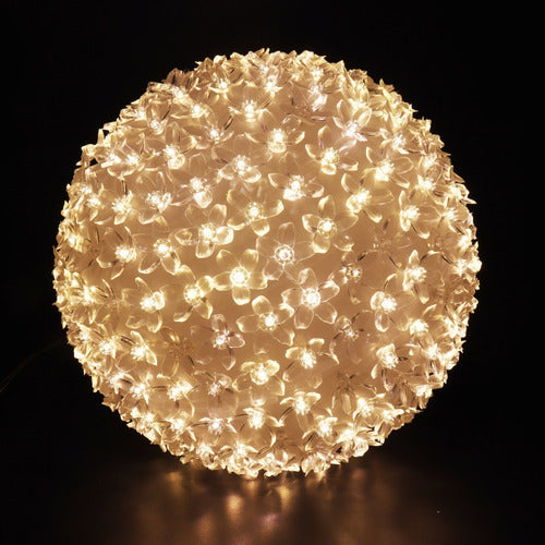 Esfera Gigante 300 Luces Led Luz Cálida Navidad Flor Cerezo