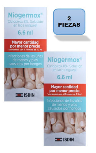 Isdin Niogermox 8% 6.6ml Pack De 2 Elimina Hongos De Uñas